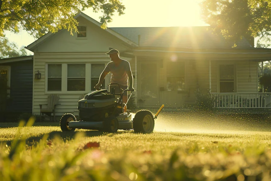 electric battery lawnmower